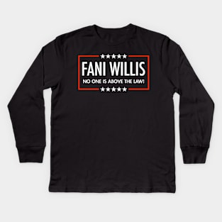 Fani Willis - No One is Above the Law (black) Kids Long Sleeve T-Shirt